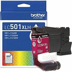 Brother Original High (XL) Yield Inkjet Ink Cartridge - Magenta - 1 Each (LC501XLMS)