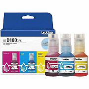 Brother Genuine BTD1803PK 3-Pack High Yield Cyan, Magenta, and Yellow Ink Bottles (BTD1803PKS)