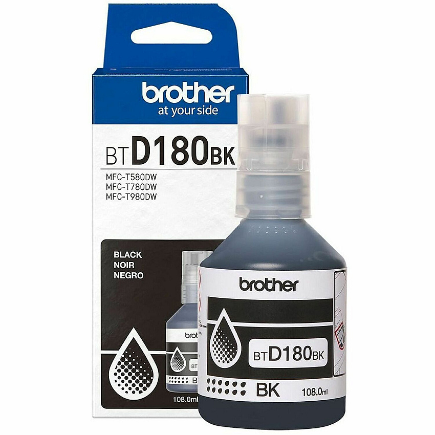 Brother Genuine BTD180BK High Yield Black Ink Bottle (BTD180BKS)