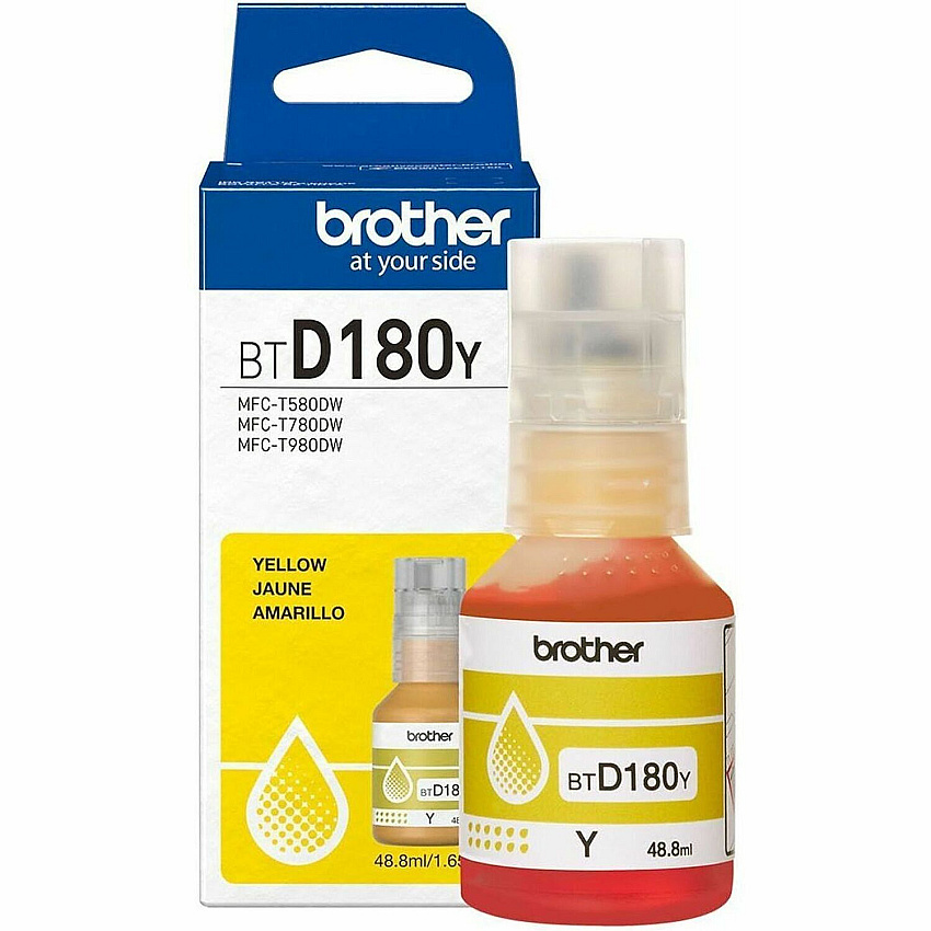 Brother Genuine BTD180Y High Yield Yellow Ink Bottle (BTD180YS)