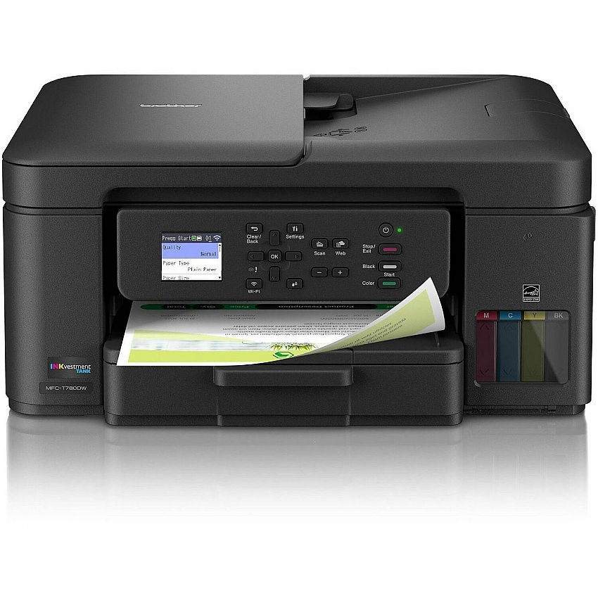 Brother MFC-T780DW Wired & Wireless INKvestment Tank Inkjet Multifunction Printer - Color