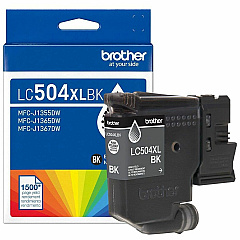 Brother LC504 Original High Yield Inkjet Ink Cartridge - Black Pack (LC504XLBKS)