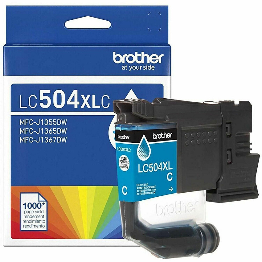Brother LC504XLC Original High Yield Inkjet Ink Cartridge - Cyan Pack (LC504XLCS)