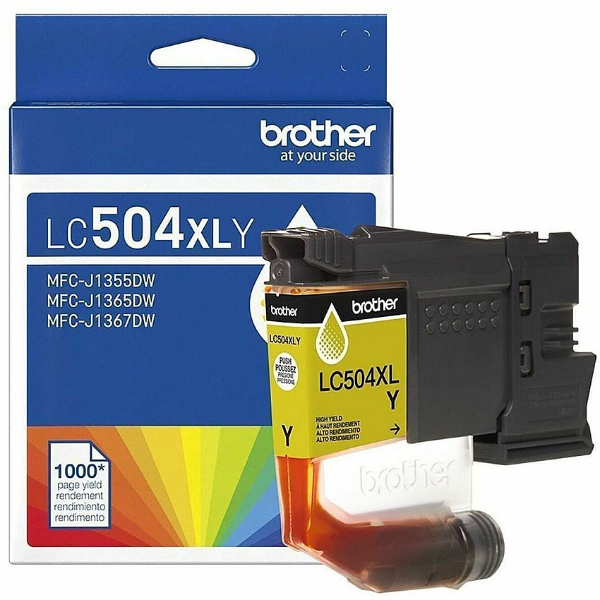 Brother LC504XLY Original High Yield Inkjet Ink Cartridge - Single Pack - Yellow - 1 Pack (LC504XLYS)