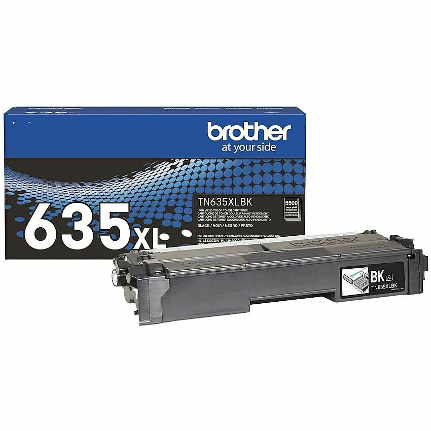 Brother TN-635XL Original High Yield Laser Toner Cartridge - Black - 1 Each (TN635XLBK)