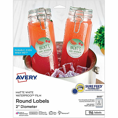 Avery 2" Waterproof Round Labels (05657)