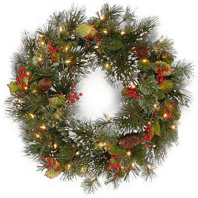 National Tree Company Company Company National Tree Company Company Wintry Pine Decorative Wreath - Green (729083206436)
