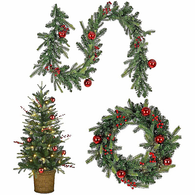 National Tree Company Company Company National Tree Company Company Wreath & Garland Set - Green (729083023644)