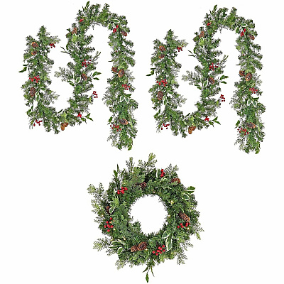 National Tree Company Company Company National Tree Company Company Wreath & Garland Set - Green (729083003141)