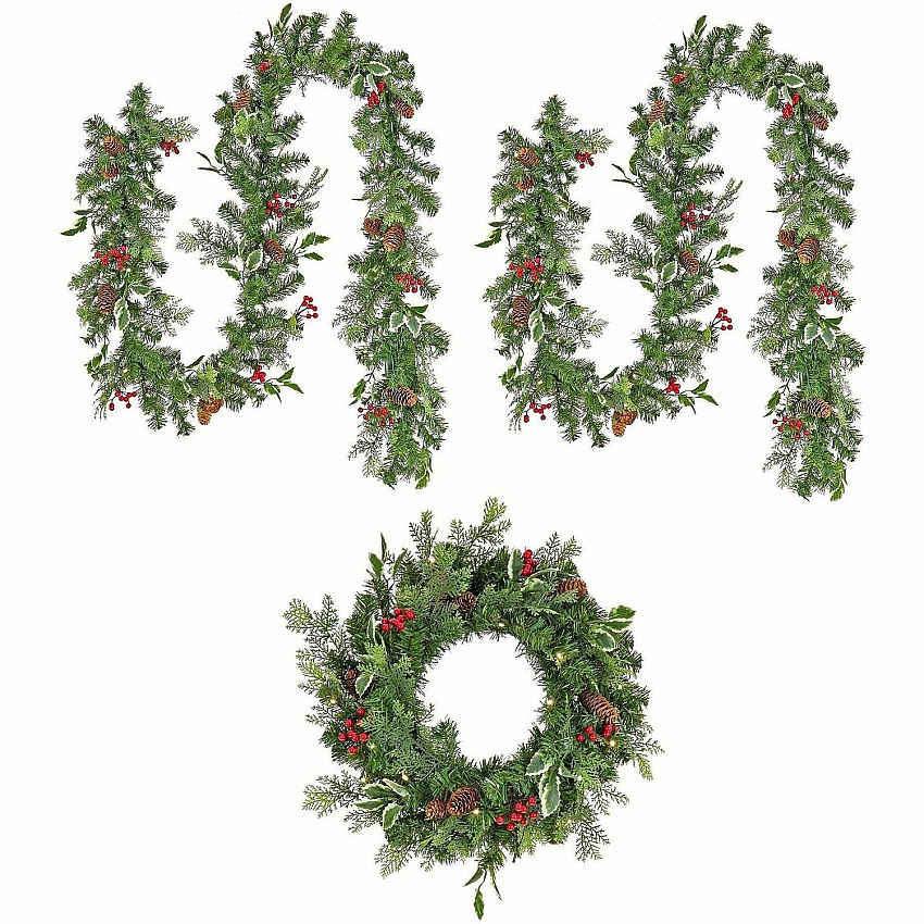 National Tree Company Company Company National Tree Company Company Wreath & Garland Set - Green (729083003141)