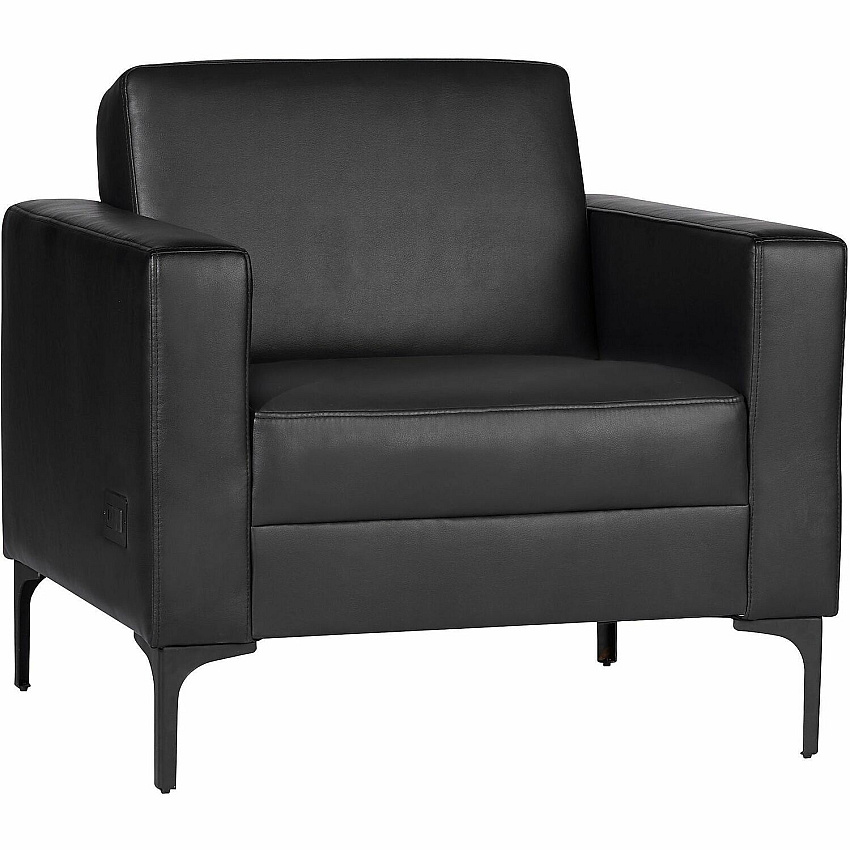 Lorell Clarke Series Club Chair with Antimicrobial Upholstery and Power (86952)
