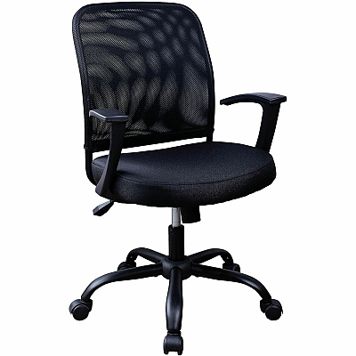 NuSparc Soho Mesh-Back Task Chair with Fixed Arms (FCH302MFFBK)