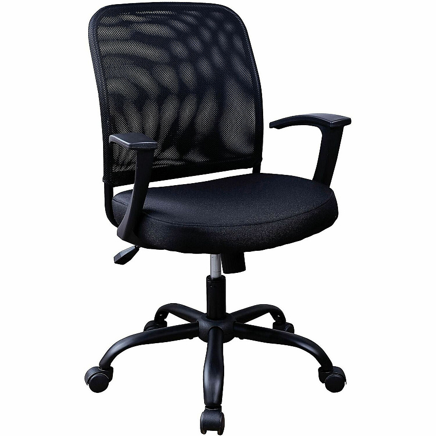 NuSparc Soho Mesh-Back Task Chair with Fixed Arms (FCH302MFFBK)