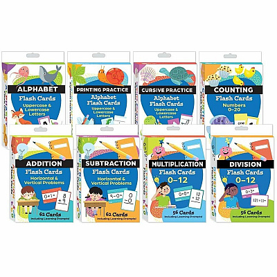 Shell Education Teacher Created Materials Math Alphabet & Literacy Flash Cards Set (161147)