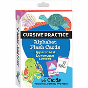 Shell Education Teacher Created Materials Cursive Practice Alphabet Flash Cards (155899)