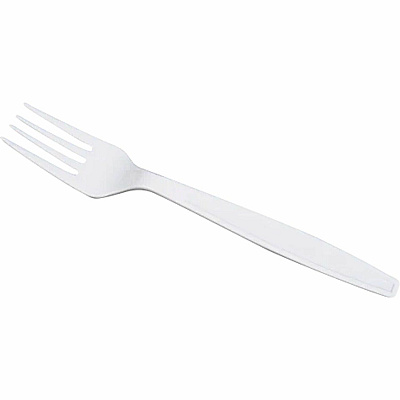 Karat Wrapped Fork, Heavy-Weight/White (U3530W)