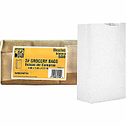 AJM Packaging Packaging Packaging AJM Packaging Packaging #2 White Paper Grocery Bags (WB02NP5CES)
