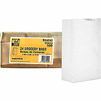 AJM Packaging Packaging Packaging AJM Packaging Packaging #2 White Paper Grocery Bags (WB02NP5CES)