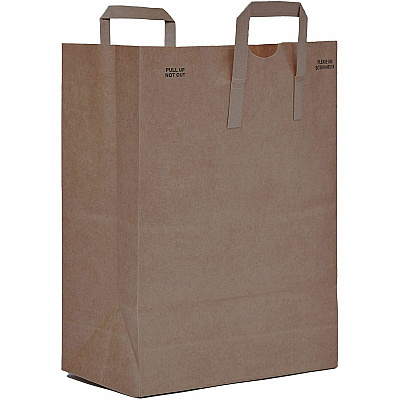 AJM Packaging Packaging Packaging AJM Packaging Packaging 1/6 BBL #70 Kraft Paper Grocery Sacks (HS70NP3CES)