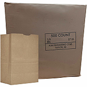AJM Packaging Packaging Packaging AJM Packaging Packaging 1/6 BBL #57 Kraft Paper Grocery Sacks (GS57NP5CES)
