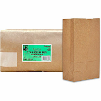 AJM Packaging Packaging Packaging AJM Packaging Packaging #12 Squat Heavy-Duty Kraft Paper Grocery Bags (GBN112G5CHDE)