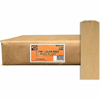 AJM Packaging Packaging Packaging AJM Packaging Packaging Pint-Size Liquor Bags (LP35NP5CES)