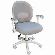 BOSS Grey Mesh, Flip Arm, Task Chair, White Frame (676WTGY)