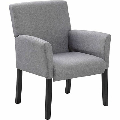 BOSS Box Arm Guest, Accent or Dining Chair W/Black Base (659MG)