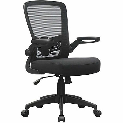 BOSS Flip Arm Mesh Back Task Chair (6366BKBK)