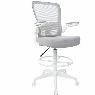 BOSS Mesh Flip-Arm Stool (16366WTGY)