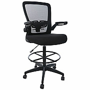BOSS Mesh Flip-Arm Stool (16366BKBK)