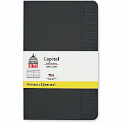 Dome Personal Journal - 5 x 8 Inch Softcover Black Lined Journal Notebook (30008)