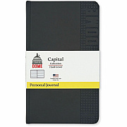 Dome Personal Journal - 5 x 8 Inch Hardcover Black Lined Journal Notebook (30009)