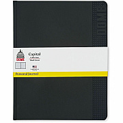 Dome Personal Journal - 8 x 10 Inch Hardcover Black Lined Journal Notebook (30013)