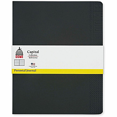 Dome Personal Journal - 8×10 Inch Softcover Black Lined Journal Notebook (30012)