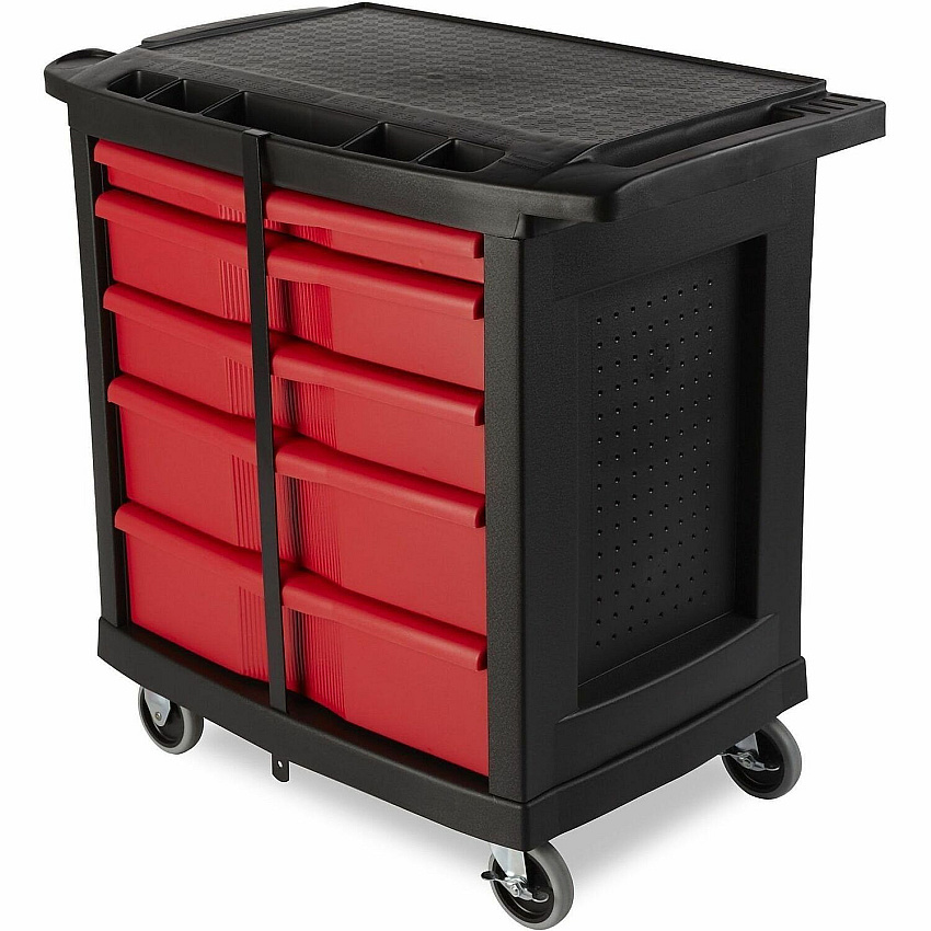 Rubbermaid Commercial 5-Drawer Mobile Work Center (FG773488BLA)