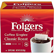 Folgers Bag, Instant, Packet Singles Medium-Roast Coffee Bags (81121)