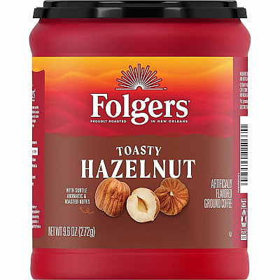 Folgers Ground Toasty Hazelnut Ground Coffee (11037)