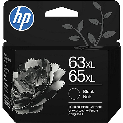 HP 63XL/65XL Original High (XL) Yield Inkjet Ink Cartridge - Black Pack (B7RT5AN)