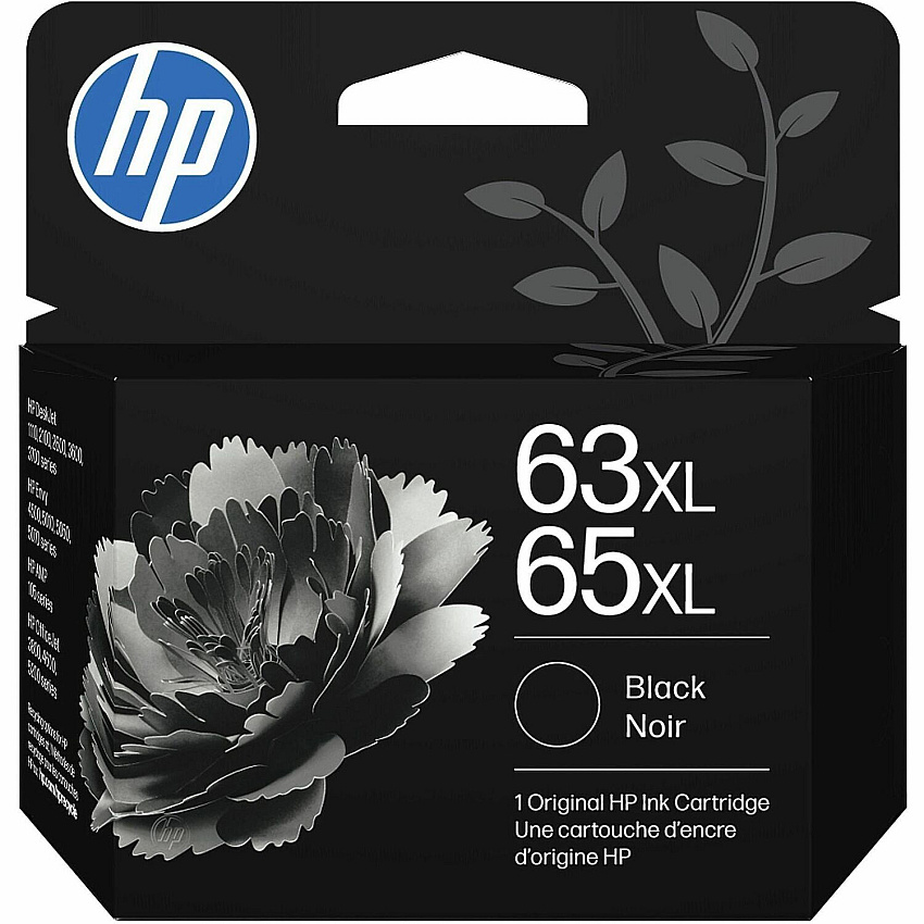 HP 63XL/65XL Original High (XL) Yield Inkjet Ink Cartridge - Black Pack (B7RT5AN)