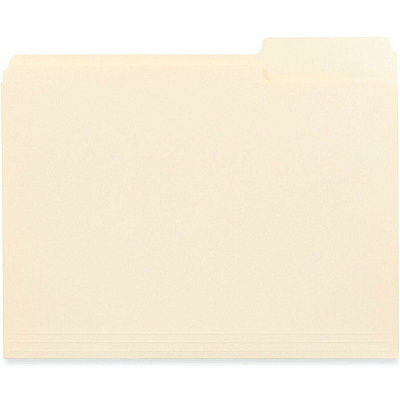 Business Source 1/3 Tab Cut Letter Top Tab File Folder (18103)