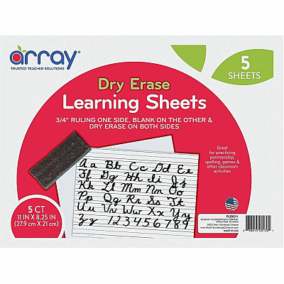 Array 2-Sided Dry-Erase Learning Sheets (PLB8511)