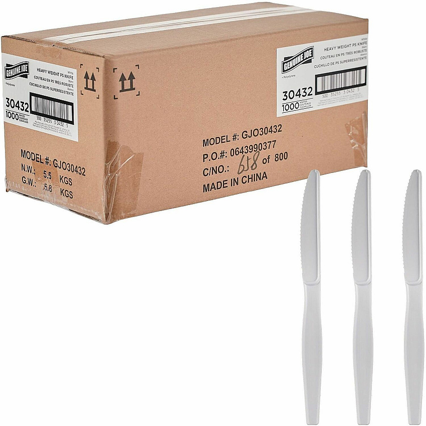 Genuine Joe Disposable Polystyrene Cutlery (30432)