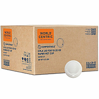 World Centric 12oz-22oz Clear Cold Cup Lids (CULCS12F)
