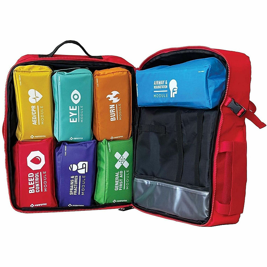 Modulator Carrying Case Rugged (Backpack) First Aid - Red (M600B3)