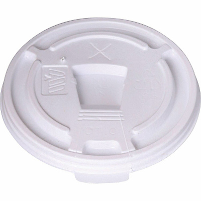 Genuine Joe Plastic Lids with Reclosable Slot (222064)