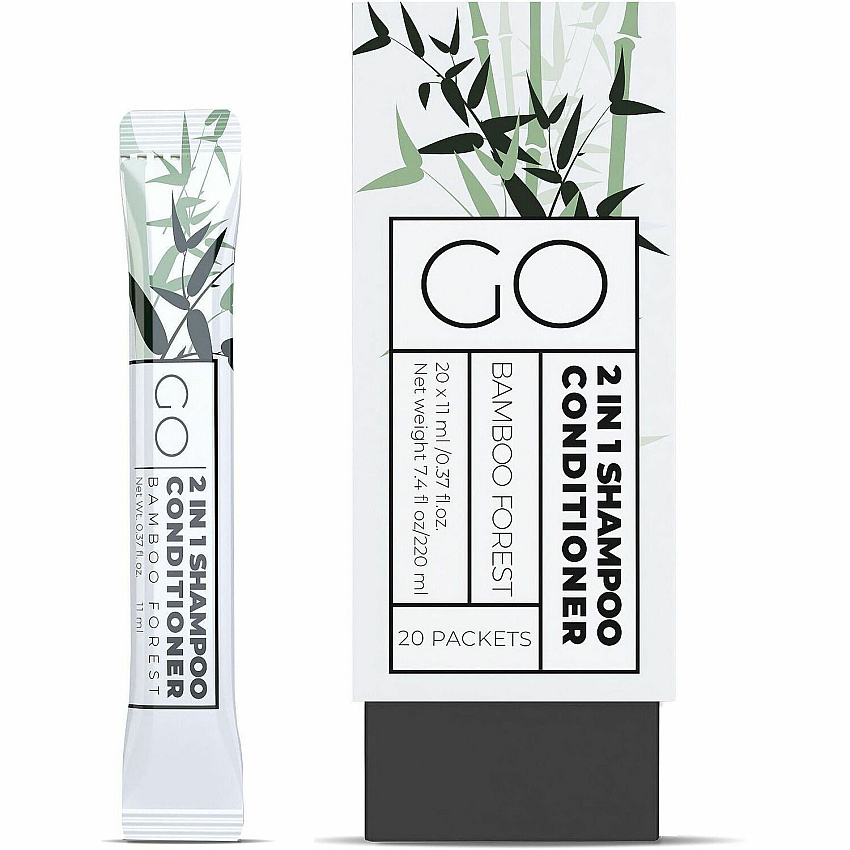 Go Mouthwash Go Mouthwash Travel-Size 2-in-1 Shampoo/Conditioner Packets (SC20)