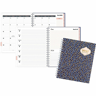 Mead CatCoq Berry Branches Weekly/Monthly Planner (CC01905)