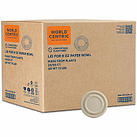 World Centric Compostable Fiber Lids (BOLFB8GNLF)