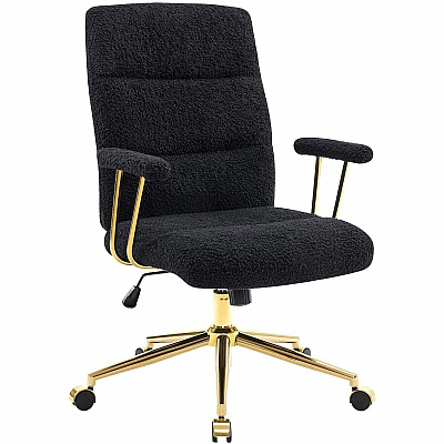 Techni Mobili Textured Boucle Office Chair (3270CBK)